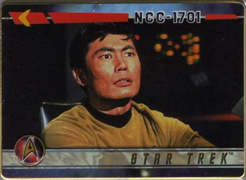 1996 Metallic Impressions Star Trek #18 Lieutenant Hikaru Sulu Front