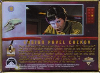 1996 Metallic Impressions Star Trek #19 Ensign Pavel Chekov Back