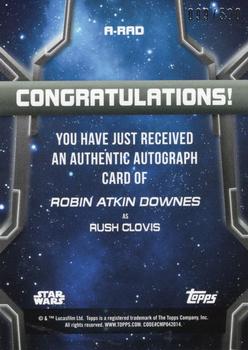 2020 Topps Star Wars Holocron Series - Autographs #A-RAD Robin Atkin Downes Back
