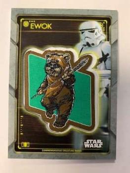 2020 Topps Star Wars Holocron Series - Commemorative Creature Patch #P-ISE Imperial Stormtrooper / Ewok Front