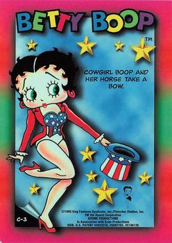 1995 Krome Betty Boop Series One - Premier Edition - Chrome #C3 Cowgirl Boop and her horse take a bow Back