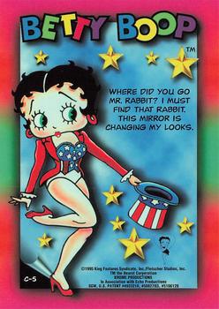 1995 Krome Betty Boop Series One - Premier Edition - Chrome #C5 Where did you go Mr. Rabbit? I must find that rabbit. Back