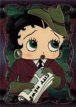 1995 Krome Betty Boop Series One - Premier Edition - Chrome #C9 I'll read the newspaper on my way to work Front