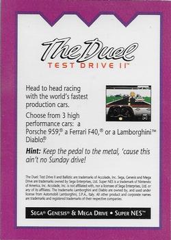 1993 Accolade Video Games Promos #7 The Duel: Test Drive II Back