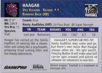 1993 EA Mutant League Football #10 Haagar Back