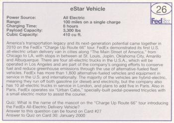 2010 FedEx #26 eStar Vehicle Back