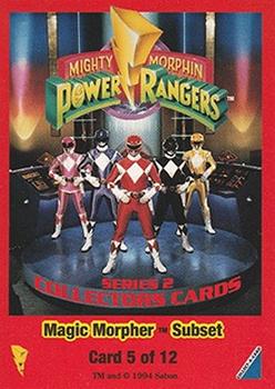 1994 Collect-A-Card Mighty Morphin Power Rangers (Hobby) - Magic Morphers #5 Pink Ranger / Kimberly Back