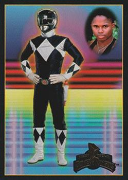 1994 Collect-A-Card Mighty Morphin Power Rangers (Hobby) - Ranger Biography Foil Stamped #F-4 Zack The Black Ranger Front
