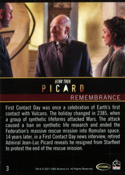 2021 Rittenhouse Star Trek: Picard Season One #3 Remembrance Back