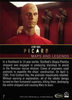 2021 Rittenhouse Star Trek: Picard Season One #7 Maps and Legends Back