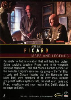 2021 Rittenhouse Star Trek: Picard Season One #8 Maps and Legends Back