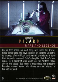 2021 Rittenhouse Star Trek: Picard Season One #9 Maps and Legends Back
