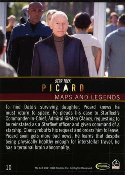 2021 Rittenhouse Star Trek: Picard Season One #10 Maps and Legends Back