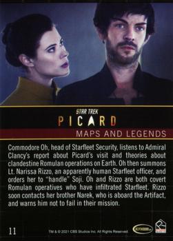 2021 Rittenhouse Star Trek: Picard Season One #11 Maps and Legends Back