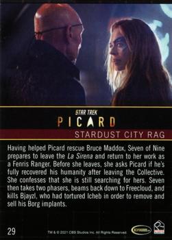 2021 Rittenhouse Star Trek: Picard Season One #29 Stardust City Rag Back