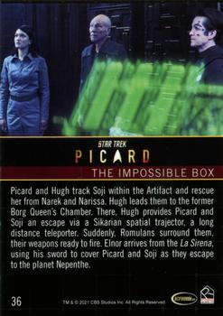 2021 Rittenhouse Star Trek: Picard Season One #36 The Impossible Box Back