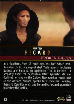 2021 Rittenhouse Star Trek: Picard Season One #43 Broken Pieces Back