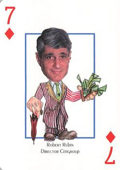 2003 Hero Decks Wall Street Most Wanted Playing Cards #7♦ Robert Rubin Front