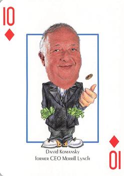 2003 Hero Decks Wall Street Most Wanted Playing Cards #10♦ David Komansky Front