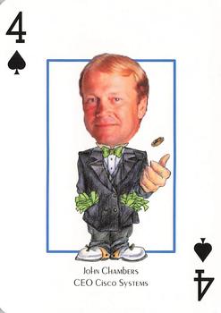 2003 Hero Decks Wall Street Most Wanted Playing Cards #4♠ John Chambers Front
