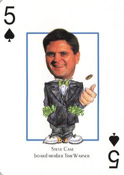 2003 Hero Decks Wall Street Most Wanted Playing Cards #5♠ Steve Case Front