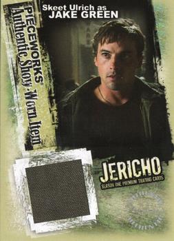 2007 Inkworks Jericho Season 1 - Pieceworks Costumes #PW1 Jake Green Front