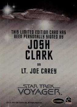 2012 Rittenhouse The Quotable Star Trek Voyager - Autographs #NNO Josh Clark Back