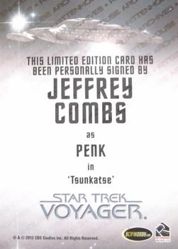 2012 Rittenhouse The Quotable Star Trek Voyager - Autographs #NNO Jeffrey Combs Back