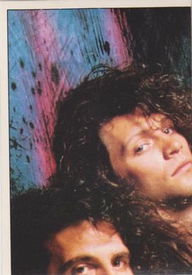 1990 Panini Fan Club Collection Pop Star Stickers #21 Bon Jovi Front
