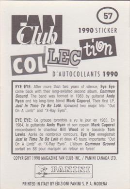 1990 Panini Fan Club Collection Pop Star Stickers #57 Eye Eye Back