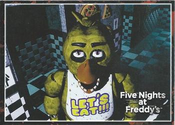 2016 Five Nights at Freddy's #11 Chica looking into camera in front of bathrooms Front