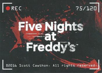 2016 Five Nights at Freddy's #75 Celebrate Freddy Fazbear Pizza poster Back