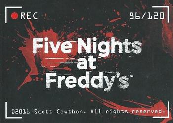 2016 Five Nights at Freddy's #86 B&W 12 am first night poster Back