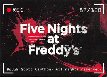 2016 Five Nights at Freddy's #87 B&W Foxy portrait Back