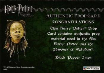 2004 ArtBox Harry Potter and the Prisoner of Azkaban - Prop Relics #NNO Black Pepper Imps Back