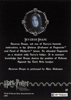 2004 ArtBox Harry Potter and the Prisoner of Azkaban - Special Edition Holofoil #9 Severus Snape Back