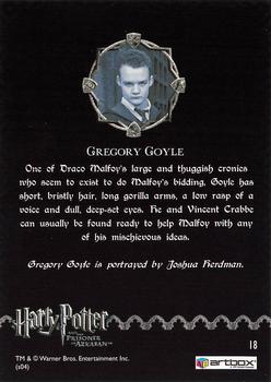 2004 ArtBox Harry Potter and the Prisoner of Azkaban - Special Edition Holofoil #18 Gregory Goyle Back