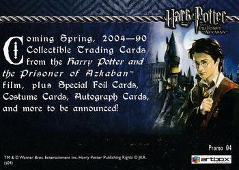 2004 ArtBox Harry Potter and the Prisoner of Azkaban - Silver Foil #04 Hermione Granger / Harry Potter / Ron Weasley Back