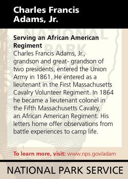 2011 National Park Service Civil War to Civil Rights - Adams National Historic Park #NNO Charles Francis Adams, Jr. Back