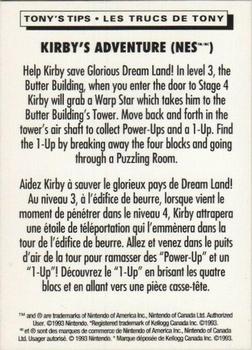 1993 Kellogg's Tony's Tips #NNO Kirby Back