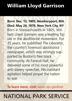 2011 National Park Service Civil War to Civil Rights - Boston National Historical Park #NNO William Lloyd Garrison Back