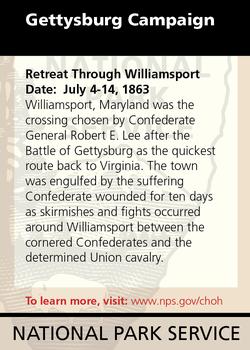 2011 National Park Service Civil War to Civil Rights - C&O Canal National Historic Park #NNO Gettysburg Campaign Back