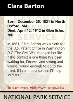 2011 National Park Service Civil War to Civil Rights - Clara Barton National Historic Site #NNO Clara Barton Back