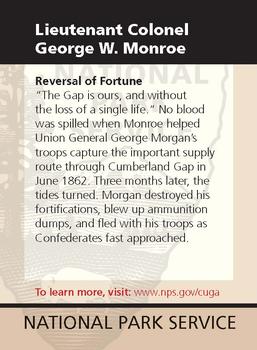 2011 National Park Service Civil War to Civil Rights - Cumberland Gap National Historical Park #NNO George W. Monroe Back