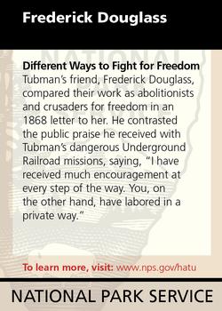 2011 National Park Service Civil War to Civil Rights - Harriet Tubman Underground Railroad National Monument #NNO Frederick Douglass Back