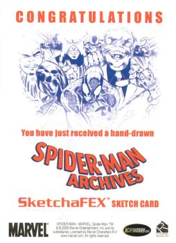 2009 Rittenhouse Spider-Man Archives - Sketches #NNO Thony Silas Back