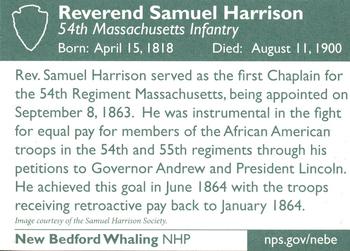 2011 National Park Service Civil War to Civil Rights - New Bedford Whaling National Historical Park #NNO Reverend Samuel Harrison Back