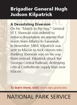 2011 National Park Service Civil War to Civil Rights - Ocmulgee National Monument #NNO Brigadier General Hugh Judson Kilpatrick Back