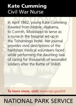 2011 National Park Service Civil War to Civil Rights - Shiloh National Military Park #NNO Kate Cumming: Civil War Nurse Back