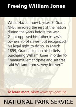 2011 National Park Service Civil War to Civil Rights - Ulysses S. Grant National Historic Site #NNO Freeing William Jones Back